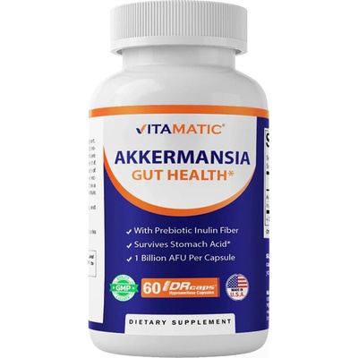 VITAMATIC Пробиотик Акермансия + инулин 60 капсули | vitamatic (47395 vitamatic)