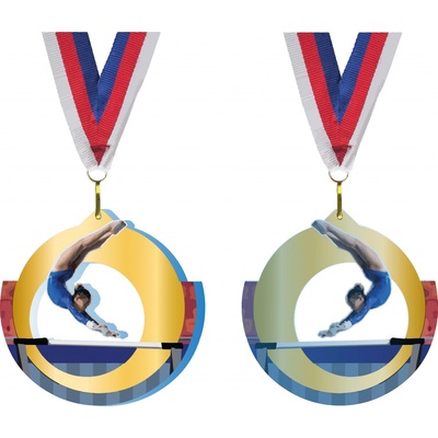 Akrylátová medaile Gymnastika hrazda Zlatá – Zboží Dáma