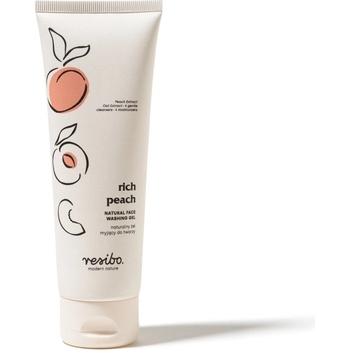 Resibo Natural Face Washing Gel with Peach Extract jemný čisticí a odličovací gel 125 ml