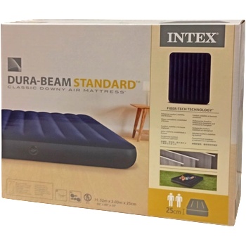 Intex Двоен надуваем матрак 203x152x25 см INTEX QUEEN DURA BEAM