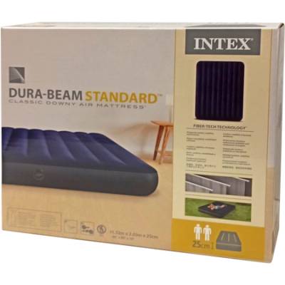 Intex Двоен надуваем матрак 203x152x25 см INTEX QUEEN DURA BEAM