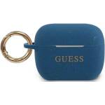 Guess GUACAPSILGLBL калъф за AirPods Pro, син, силиконов с брокат (GUACAPSILGLBL)