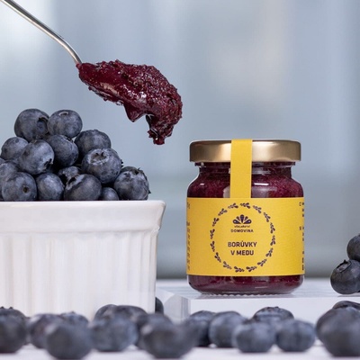 Včelařství Domovina Borůvky v medu 380 g – Zboží Dáma