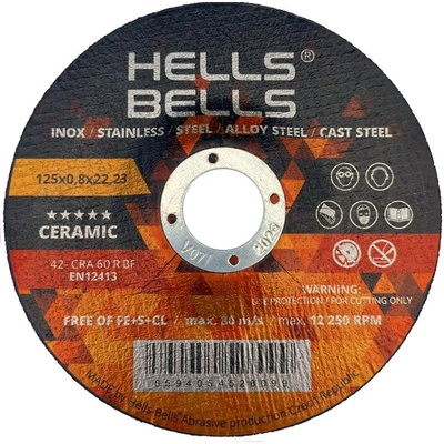 Hell Bells Řezný kotouč 125 x 0,8 x 22,2 mm HBSG12508