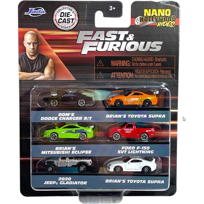 Fast and Furious Nano Cars 6Pack