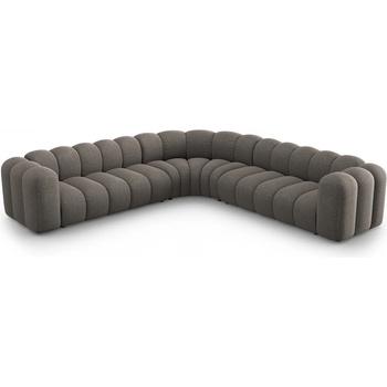 Micadoni Тъмносив шенилов модулен ъглов диван Lupine - Micadoni (MIC_COR_140_F1_LUPINE7)