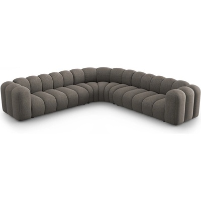 Micadoni Тъмносив шенилов модулен ъглов диван Lupine - Micadoni (MIC_COR_140_F1_LUPINE7)