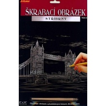 ARTLOVER Škrabací obrázek Tower Bridge stříbrný