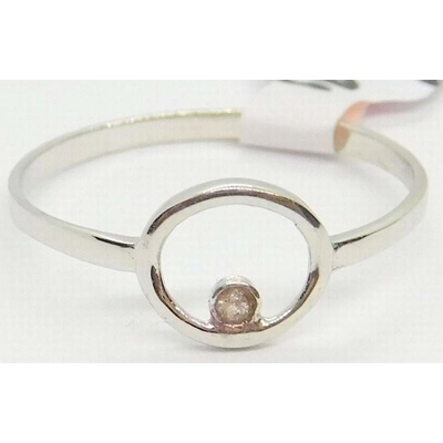 Klenoty Budín Zásnubní dámský prsten z bílého zlata se zirkonem HK1161