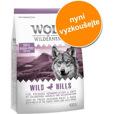 Wolf of Wilderness Adult "Wild Hills" kachna 0,4 kg
