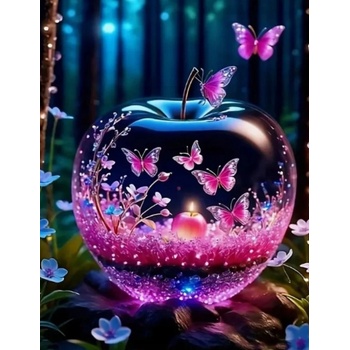 Norimpex - Puzzle Diamant painting: Glass apple 30x40cm - 1 - 39 piese