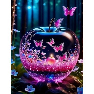 Norimpex - Puzzle Diamant painting: Glass apple 30x40cm - 1 - 39 piese