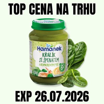 Hamánek Králík se špenátem a bramborovým pyré 190 g