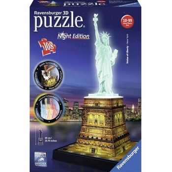 Ravensburger 3D puzzle svítící Socha Slobody 108 ks