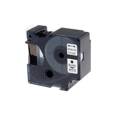 Kompatibilná páska s Dymo 53713, S0720930, 24mm x 7m, čierny tisk / biely podklad