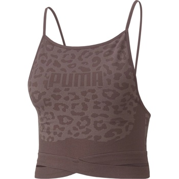 PUMA Formknit Midline Sports Bra - Plum-Leo Print