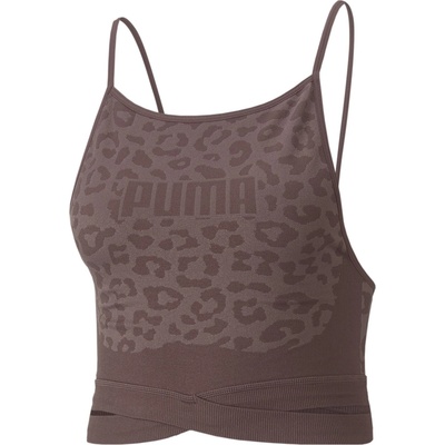PUMA Formknit Midline Sports Bra - Plum-Leo Print