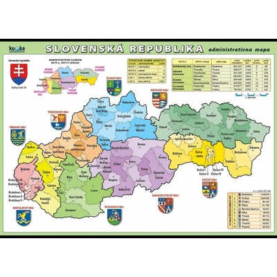 Slovenská republika - admin. mapa XL (100x70 cm)