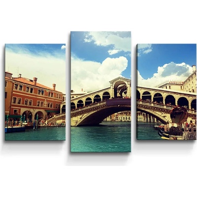 Sablio Obraz - 3-dílný Ponte di Rialto - 75x50 cm
