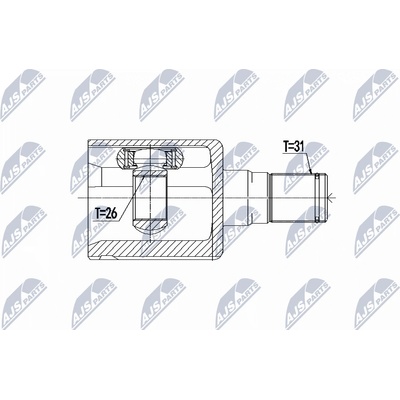 NTY Kloub poloosa vnitřní levý VOLVO V40 2.0T4 T5 2.0D3 D4 2012-17 30711542 30783199 30783203 31256779 31367525 31367530 36000362 36011288 36011294 – Zbozi.Blesk.cz