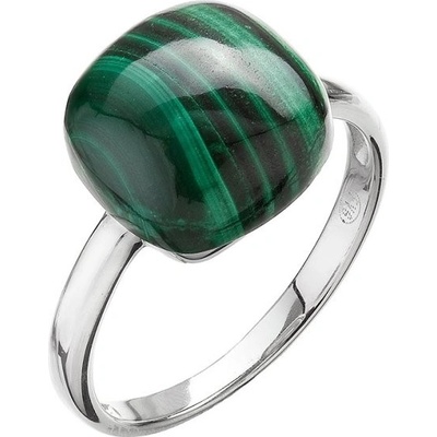 Evolution Group Stříbrný prsten s pravým malachitem 15031.3