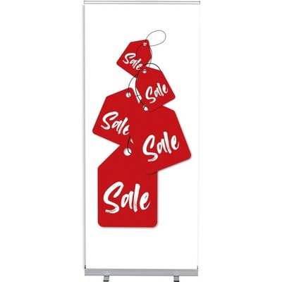 Jansen Display Set Roll-baneru Budget s vytištěným motivem, Výprodej, anglicky, 870 x 2080 mm