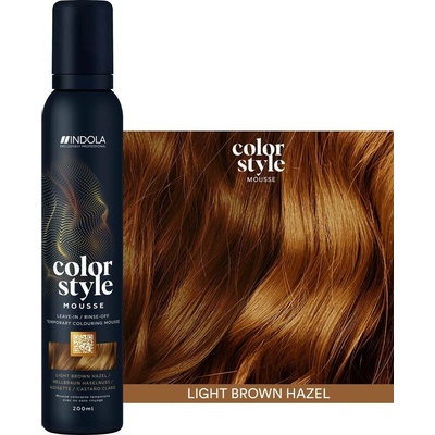 INDOLA Tónovací pěna Color Style Světle oříšková hnědá 3v1 200 ml
