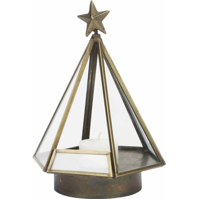 MADAM STOLTZ Kovový svietnik Christmas 19 cm