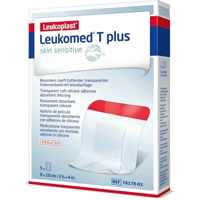 Leukoplast Leukomed T plus skin sensitive 8 x 10 cm absorpční krytí 5 ks