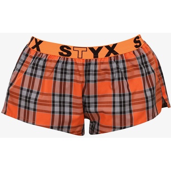 Styx Оранжеви дамски карирани къси панталони за сън Styx Styx | Oranzhev | ЖЕНИ | L
