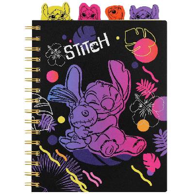 Тетрадка със спирала Cool Pack Disney - Stitch Hug, А5, 100 листа, квадратчета (91743PTR)