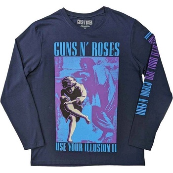 Guns N' Roses Get In The Ring Tour '91-'92 (Back & Sleeve Print) Navy Blue S Риза (GNRLST149MN01)