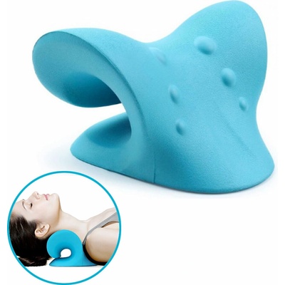 Wellife Masážny vankúš a naťahovač krku na uvoľnenie krčnej chrbtice FLEXER, modrá