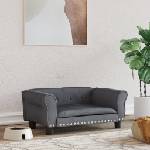 vidaXL Кучешко легло тъмносиво 70x45x30 см кадифе (171826)