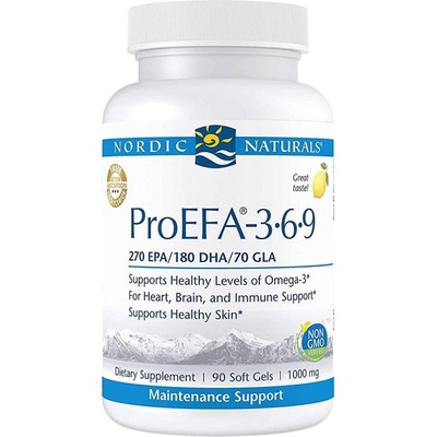 Nordic Naturals ProEFA - Omega 3.6. 9 [90 Гел капсули] Лимон