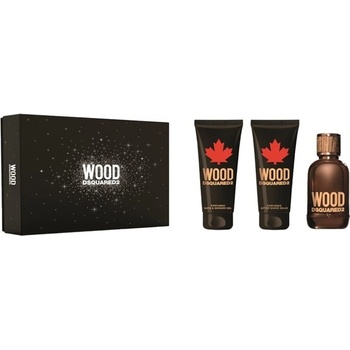 Dsquared2 Wood for Him Комплект (EDT 100ml + SG 100ml + AS Balm 100ml) за Мъже