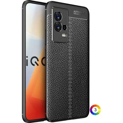 vivo iQOO 8 Удароустойчив Litchi Skin Калъф и Протектор