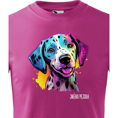 Dětské tričko Dalmatin Barva Purpurová Canvas tričko 2445