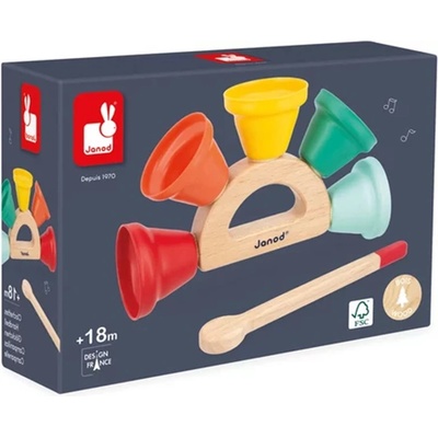 Janod Детски музикален инструмент Janod - Звънец (J07638)
