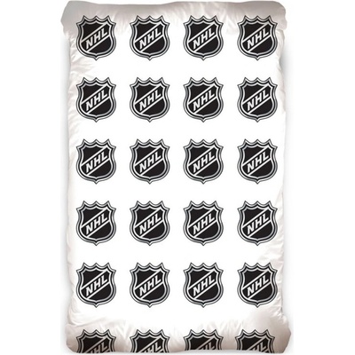 TipTrade prestieradlo na jednolôžko National Hockey League NHL biele 90x200 + 25 cm