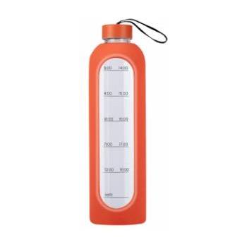 Glass bottle KiCA Hydro Glass 1000 ml - orange