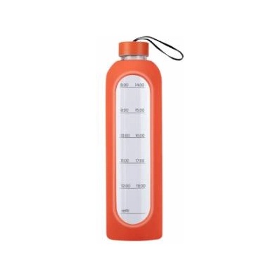 Glass bottle KiCA Hydro Glass 1000 ml - orange