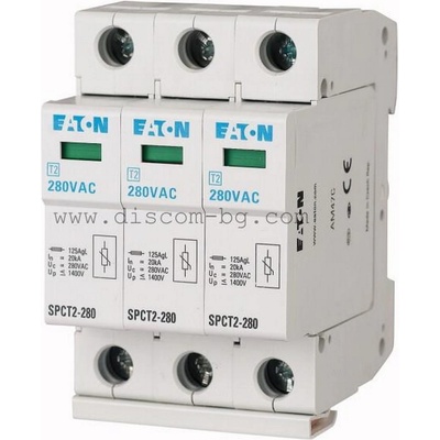 Eaton Защитa от пренапрежение EATON SPCT2-280/3, 167595 - 3P, 280VAC, 3x20kA (167595)