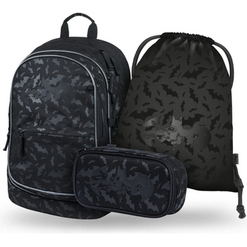 BAAGL КОМПЛЕКТ 3 Core Batman черен: раница, моливник, торбичка BAAGL | Cheren | Момичешки | ONE SIZE