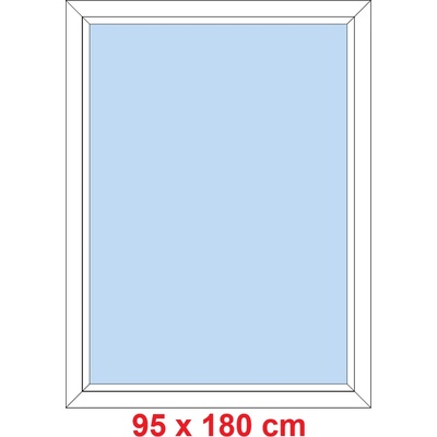 Soft Plastové okno 95x180 cm, FIX neotevíravé, Bílá