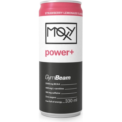 GymBeam MOXY power+ Jahodová Limonáda 330 ml