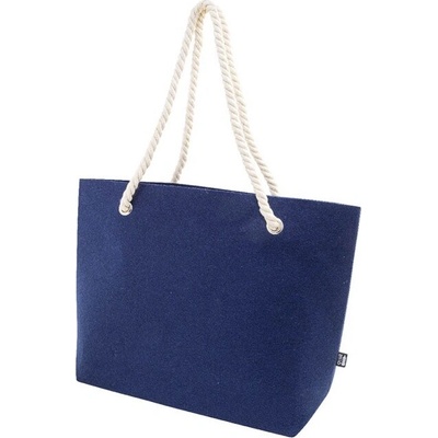 Plážová taška z RPET natural dark blue