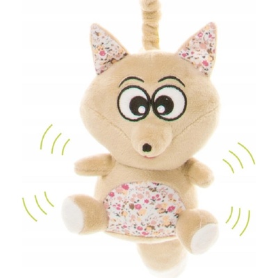 4Baby závesná plyšová hračka s pískatkom Fox béžovo/hnedé