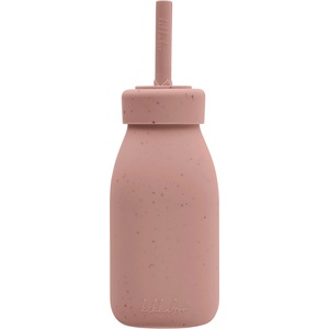 KikkaBoo Шише със сламка KikkaBoo - Platinum Silicone, 200 ml, Blush (31302050047)
