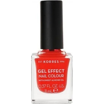 KORRES Лак с гел ефект с бадемово масло , Korres Gel Effect Nail Colour, 45 Coral 11ml